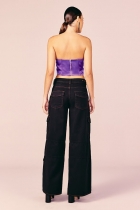 Top My Place corset cetim purple