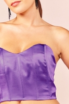 Top My Place corset cetim purple