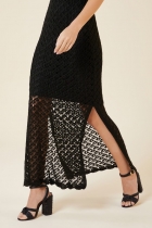 Vestido My Place longo ponto croche 