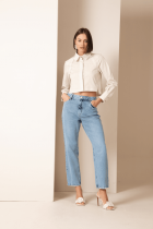 Calça ALLS jeans girlfriend denim 