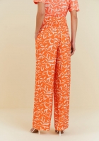 Calça Morena Rosa pantalona com elástico