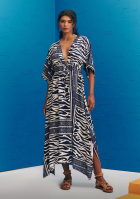 Vestido CaCay max midi com túnel est las cebras