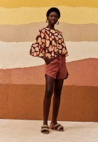 Blusa CaCay quadradinha manga Kimono 