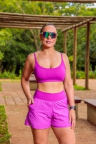 F486-SHORT FITNESS SOBREPOSTO COM BOLSO