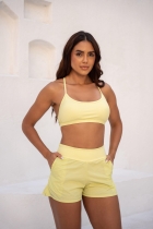 F486-SHORT FITNESS SOBREPOSTO COM BOLSO