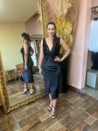 45214 - VESTIDO MIDI VELVERT COM TRANCA NO PEITO