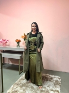 45216 - VESTIDO LONGO VELVERT COM FENDA LUARA