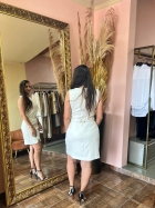 1495209 - VESTIDO TUBINHO COM DETALHE BEGE M