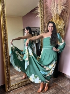 1962 - VESTIDO LONGO - M - MATA VERDE