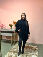 9038524LP - PONCHO TRICOT TEXTURIZADO