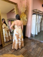 VESTIDO LONGO ALCA ONCA DET BUSTO