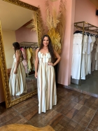 VESTIDO LONGO LISTA AMARRAR PESCOCO