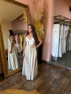 VESTIDO LONGO LISTA AMARRAR PESCOCO