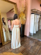 VESTIDO LONGO LISTA AMARRAR PESCOCO
