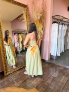 VESTIDO LONGO DET BUSTO ESTAMPADO