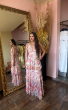 265058 - VESTIDO LONGO AMARRACAO MIX TULE FLORAL