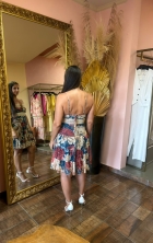 265042 - VESTIDO CURTO RENDAS TULE