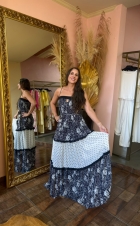 265044 - VESTIDO LONGO TULE MIX FLORAL POA
