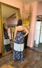265044 - VESTIDO LONGO TULE MIX FLORAL POA